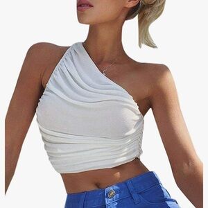 One Shoulder Crop Top
